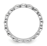 Sterling Silver Stackable Expressions April Crystal Ring